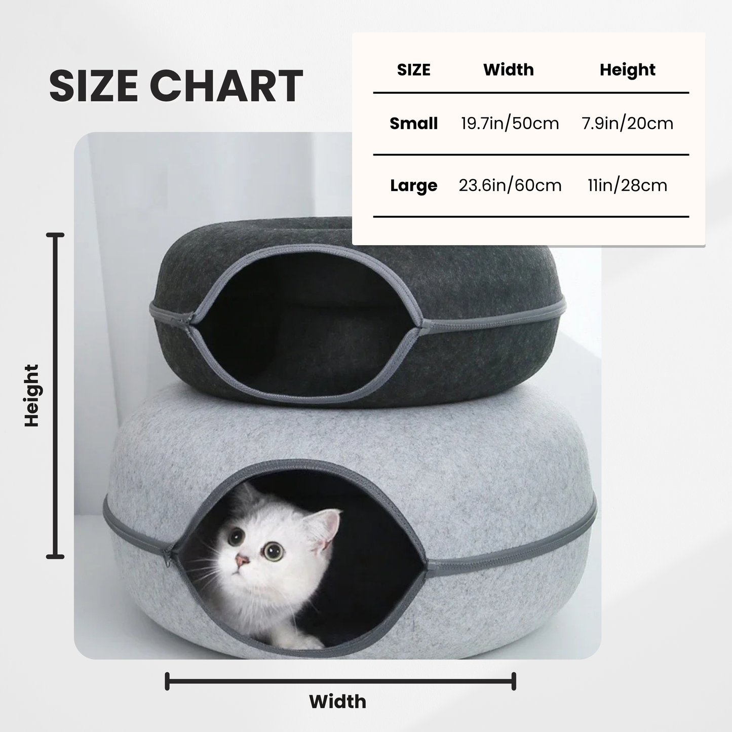 Cat Tunnel Bed - For Indoor Cats