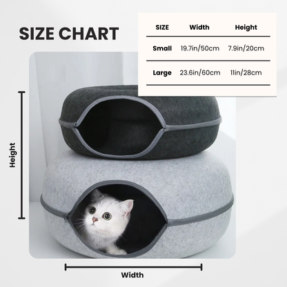 Cat Tunnel Bed - For Indoor Cats